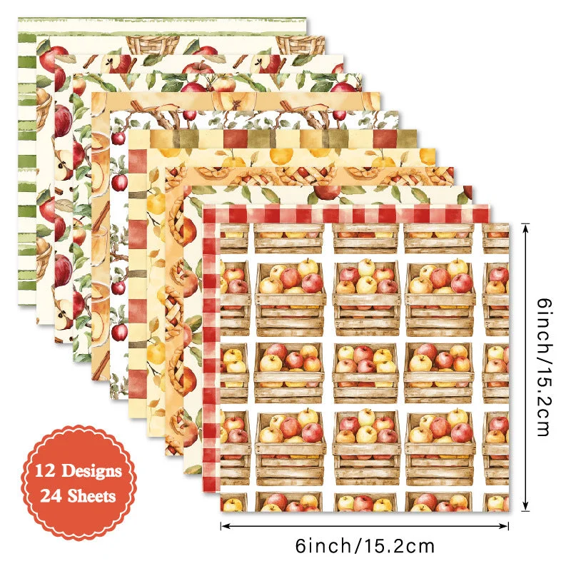 24pcs 6 Basket Scrapbook Paper Cardstock 04 24pcs 6 Basket Scrapbook Paper Cardstock 04