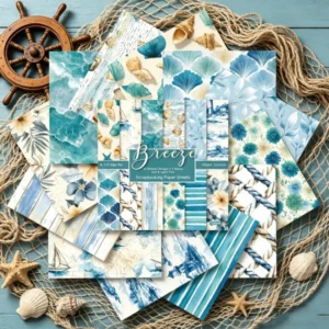 Sumflying Beach 24PCS Scrapbook Paper & Cardstock 24pcs 6 Beach Scrapbook Paper Cardstock 1 03