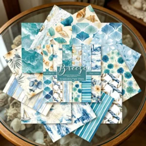 Sumflying Beach 24PCS Scrapbook Paper & Cardstock 24pcs 6 Beach Scrapbook Paper Cardstock 1 04