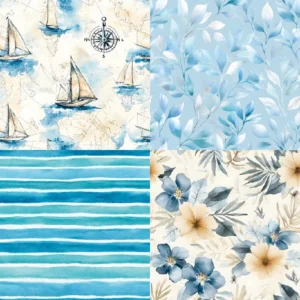 Sumflying Beach 24PCS Scrapbook Paper & Cardstock 24pcs 6 Beach Scrapbook Paper Cardstock 1 06