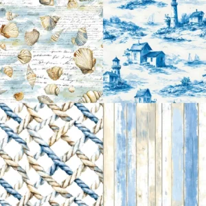 Sumflying Beach 24PCS Scrapbook Paper & Cardstock 24pcs 6 Beach Scrapbook Paper Cardstock 1 07