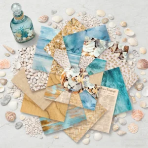 24pcs 6 Beach Scrapbook Paper Cardstock 2 02