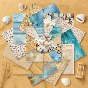 24pcs 6 Beach Scrapbook Paper Cardstock 2 03