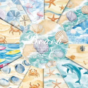 24pcs 6 Beach Scrapbook Paper Cardstock 00