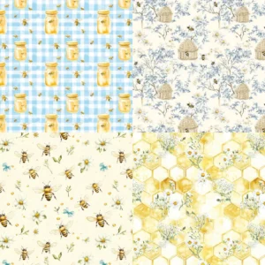 Sumflying Bee Check 24PCS Scrapbook Paper & Cardstock 24pcs 6 Bee Check Scrapbook Paper Cardstock 05