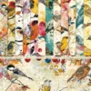 24pcs 6 Birds On Branches Scrapbook Paper Cardstock 00