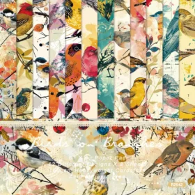 Sumflying Birds On Branches 24PCS Scrapbook Paper & Cardstock