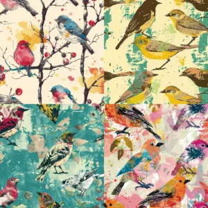 24pcs 6 Birds On Branches Scrapbook Paper Cardstock 01