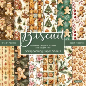 24pcs 6 Biscuit Scrapbook Paper Cardstock 01