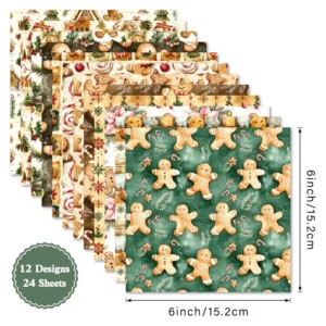 24pcs 6 Biscuit Scrapbook Paper Cardstock 02
