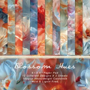 24pcs 6 Blossom Hues Scrapbook Paper Cardstock 00