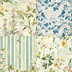 Sumflying Botany 24PCS Scrapbook Paper & Cardstock 24pcs 6 Botany Scrapbook Paper Cardstock 03