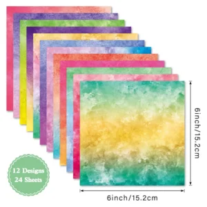 24pcs 6 Bright Scrapbook Paper Cardstock 04
