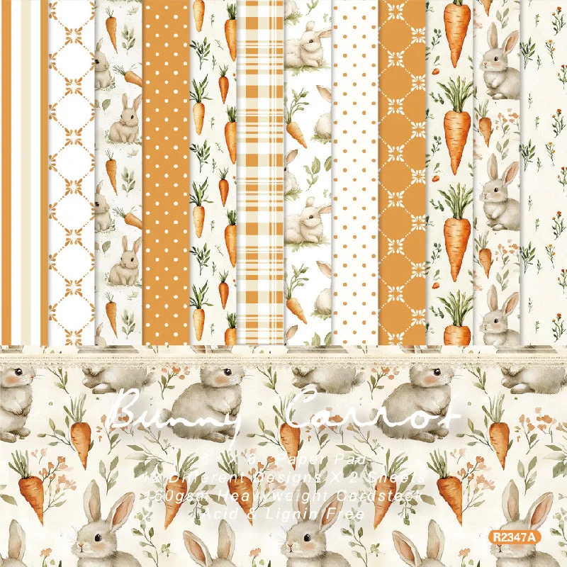 24pcs 6 Bunny Carrot Scrapbook Paper Cardstock 00 24pcs 6 Bunny Carrot Scrapbook Paper Cardstock 00