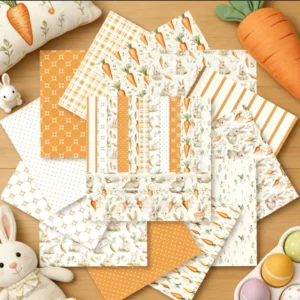 Sumflying Bunny Carrot 24PCS Scrapbook Paper & Cardstock 24pcs 6 Bunny Carrot Scrapbook Paper Cardstock 02
