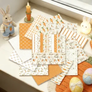 Sumflying Bunny Carrot 24PCS Scrapbook Paper & Cardstock 24pcs 6 Bunny Carrot Scrapbook Paper Cardstock 03