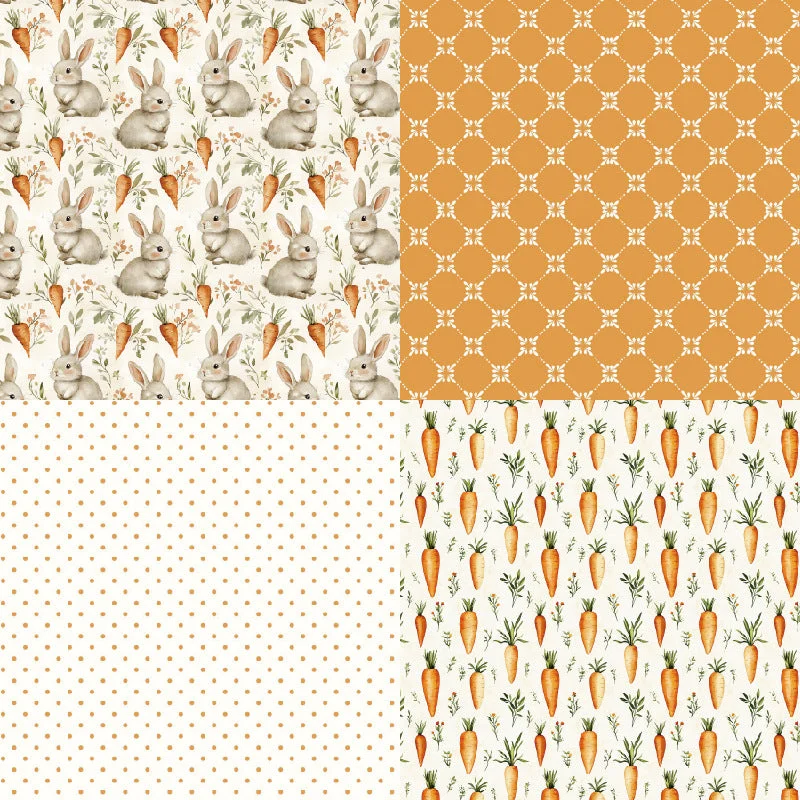 24pcs 6 Bunny Carrot Scrapbook Paper Cardstock 05 24pcs 6 Bunny Carrot Scrapbook Paper Cardstock 05