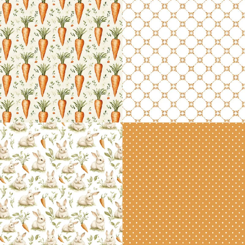 24pcs 6 Bunny Carrot Scrapbook Paper Cardstock 06 24pcs 6 Bunny Carrot Scrapbook Paper Cardstock 06