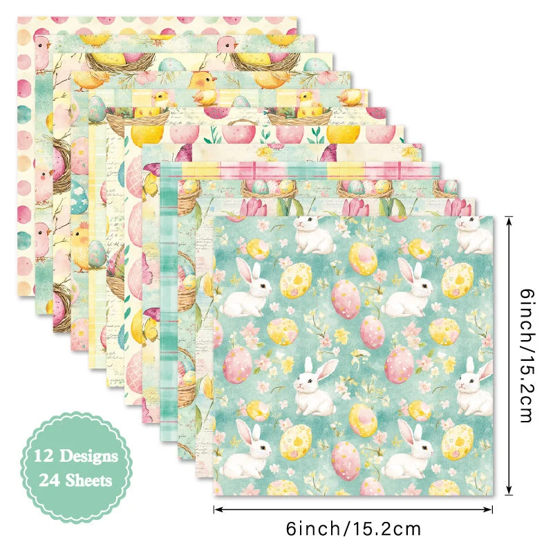 24pcs 6 Bunny Scrapbook Paper Cardstock 1 01 24pcs 6 Bunny Scrapbook Paper Cardstock 1 01
