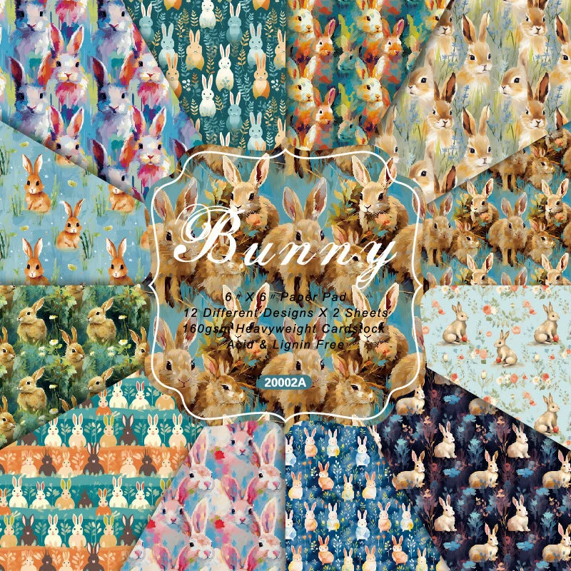 24pcs 6 Bunny Scrapbook Paper Cardstock 00 24pcs 6 Bunny Scrapbook Paper Cardstock 00