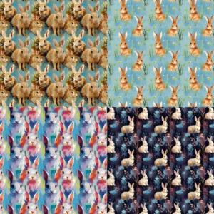 24pcs 6 Bunny Scrapbook Paper Cardstock 01