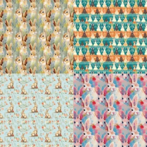 Sumflying Bunny 24PCS Scrapbook Paper & Cardstock 24pcs 6 Bunny Scrapbook Paper Cardstock 03