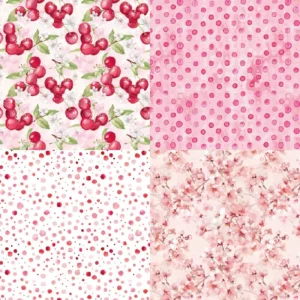 Sumflying Cherry 24PCS Scrapbook Paper & Cardstock 24pcs 6 Cherry Scrapbook Paper Cardstock 2 07