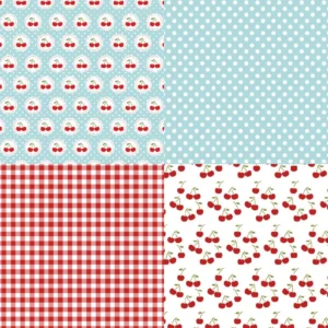 Sumflying Cherry 24PCS Scrapbook Paper & Cardstock 24pcs 6 Cherry Scrapbook Paper Cardstock 03