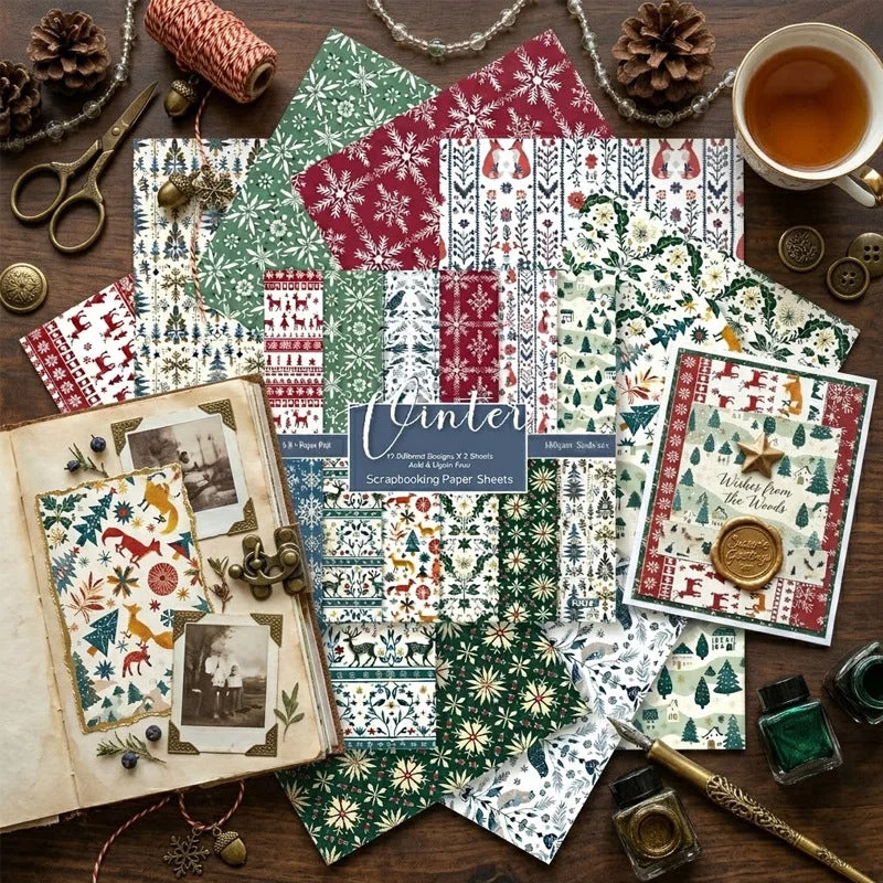 24pcs 6 Christmas Scrapbook Paper Cardstock 5 00 24pcs 6 Christmas Scrapbook Paper Cardstock 5 00