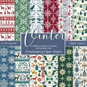 24pcs 6 Christmas Scrapbook Paper Cardstock 5 01