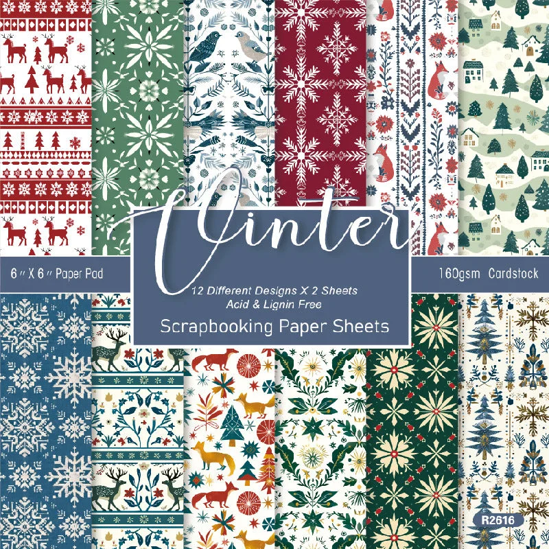 24pcs 6 Christmas Scrapbook Paper Cardstock 5 01 24pcs 6 Christmas Scrapbook Paper Cardstock 5 01