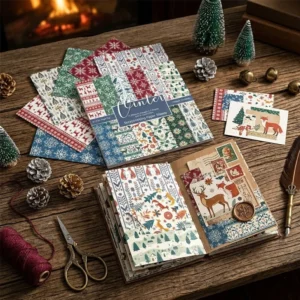 Sumflying Christmas 24PCS Scrapbook Paper & Cardstock 24pcs 6 Christmas Scrapbook Paper Cardstock 5 04
