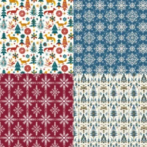 Sumflying Christmas 24PCS Scrapbook Paper & Cardstock 24pcs 6 Christmas Scrapbook Paper Cardstock 5 05