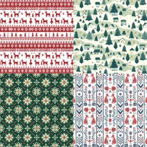 Sumflying Christmas 24PCS Scrapbook Paper & Cardstock 24pcs 6 Christmas Scrapbook Paper Cardstock 5 07