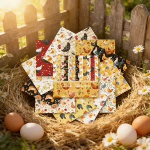 Sumflying Cluck Bloom 24PCS Scrapbook Paper & Cardstock 24pcs 6 Cluck Bloom Scrapbook Paper Cardstock 02