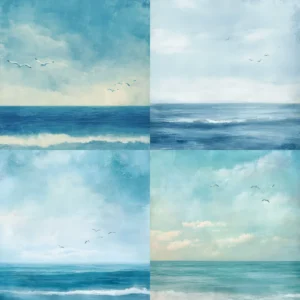24pcs 6 Coastal Breeze Scrapbook Paper Cardstock 01