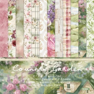 24pcs 6 Country Garden Scrapbook Paper Cardstock 00