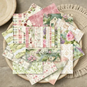 24pcs 6 Country Garden Scrapbook Paper Cardstock 02