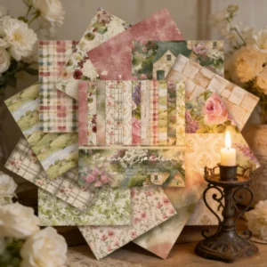 24pcs 6 Country Garden Scrapbook Paper Cardstock 03