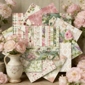 24pcs 6 Country Garden Scrapbook Paper Cardstock 04