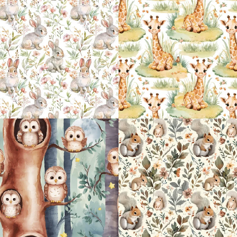 24pcs 6 Critter Scrapbook Paper Cardstock 05 24pcs 6 Critter Scrapbook Paper Cardstock 05