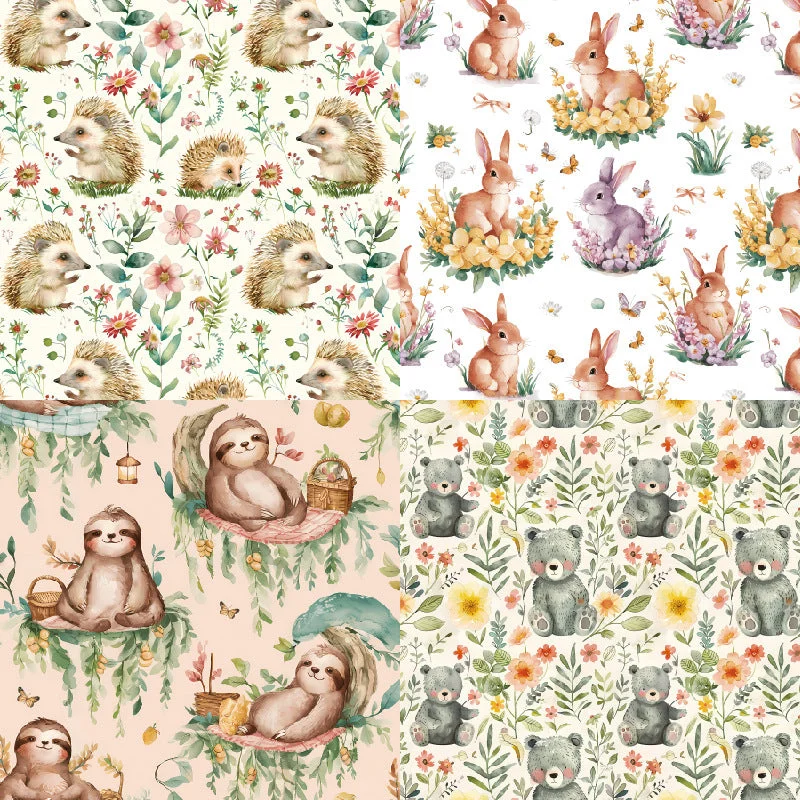 24pcs 6 Critter Scrapbook Paper Cardstock 07 24pcs 6 Critter Scrapbook Paper Cardstock 07