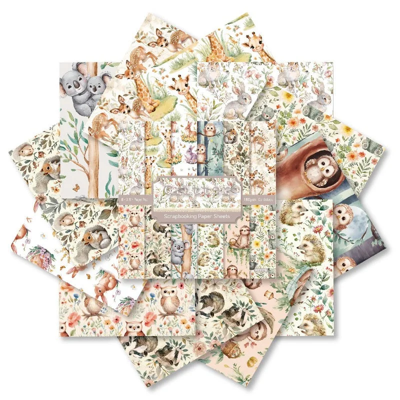 24pcs 6 Critter Scrapbook Paper Cardstock 08 24pcs 6 Critter Scrapbook Paper Cardstock 08