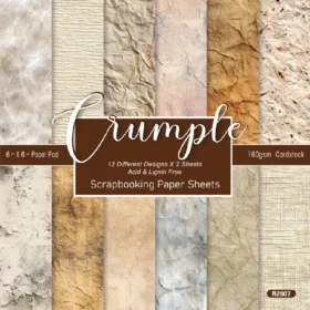 Sumflying Crumple 24PCS Scrapbook Paper & Cardstock
