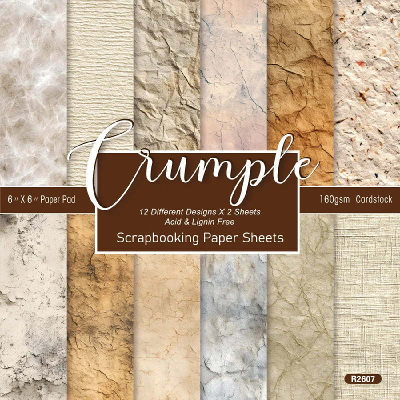 24pcs 6 Crumple Scrapbook Paper Cardstock 00 24pcs 6 Crumple Scrapbook Paper Cardstock 00