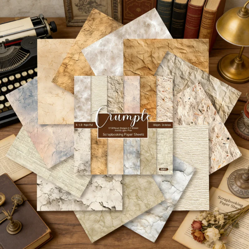24pcs 6 Crumple Scrapbook Paper Cardstock 02 24pcs 6 Crumple Scrapbook Paper Cardstock 02