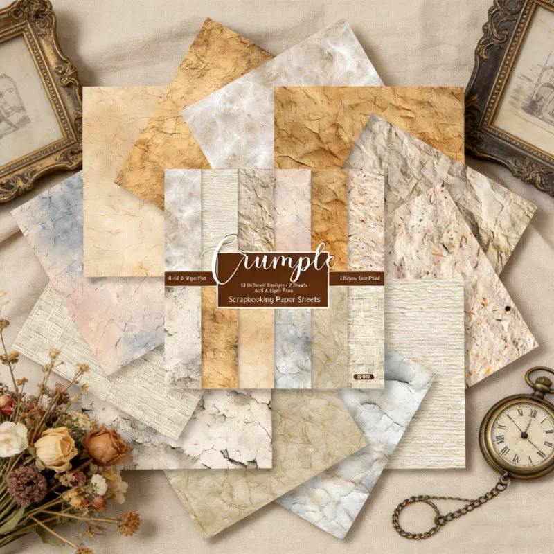 24pcs 6 Crumple Scrapbook Paper Cardstock 04 24pcs 6 Crumple Scrapbook Paper Cardstock 04