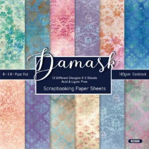 24pcs 6 Damask Scrapbook Paper Cardstock 00