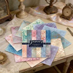 Sumflying Damask 24PCS Scrapbook Paper & Cardstock 24pcs 6 Damask Scrapbook Paper Cardstock 02