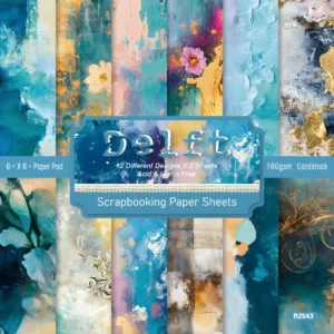 24pcs 6 Delft Scrapbook Paper Cardstock 00